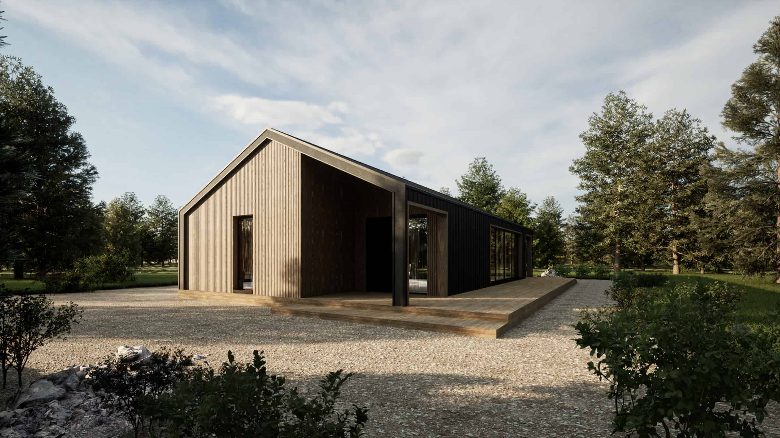 Kiva modern cabin model - exterior view